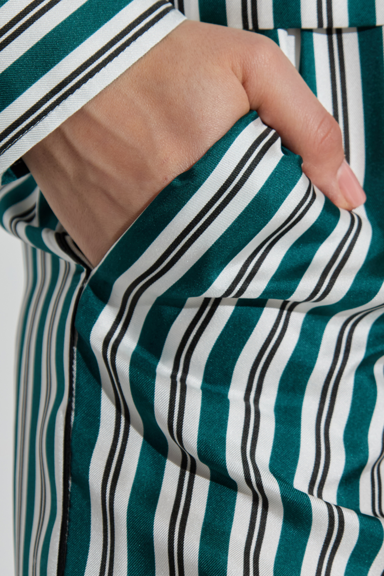 Green Silk trousers 